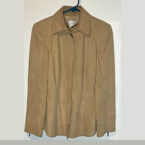 Dana Buchman Lamb Suede Jacket Beige - Size 4
